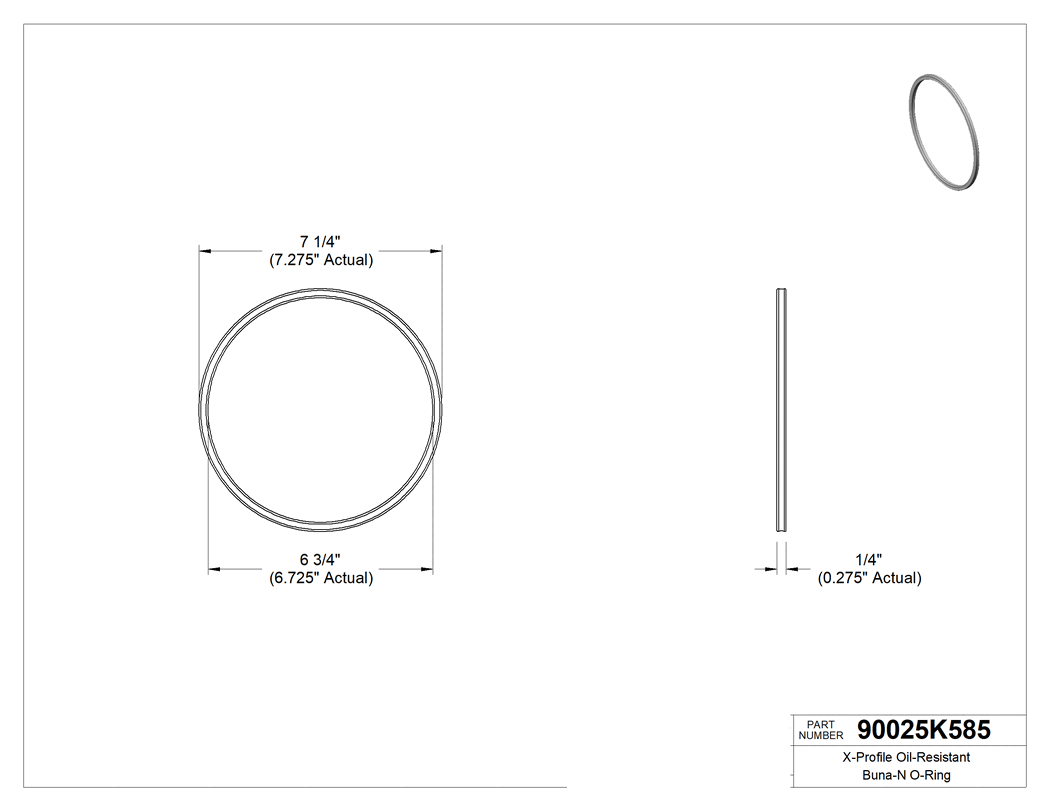 Technical drawing - 90025K585